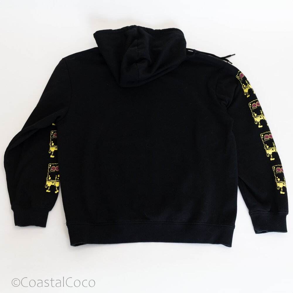SpongeBob Squarepants Large Graphic Hoodie Sweatshirt Streetwear Trippy Skater - Picture 2 of 12